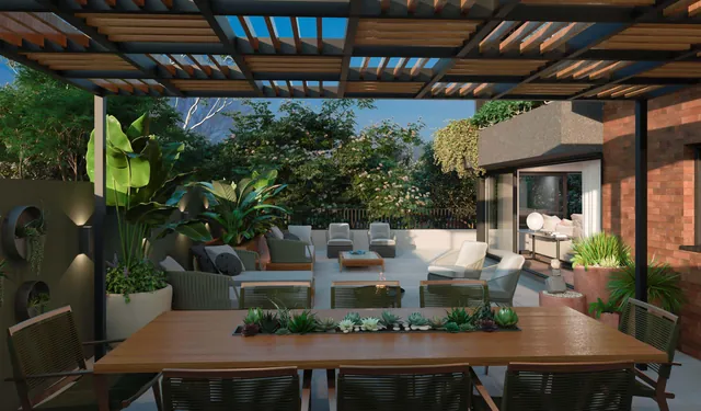 Terraço do garden, pergolado, Três Figueiras, Porto Alegre